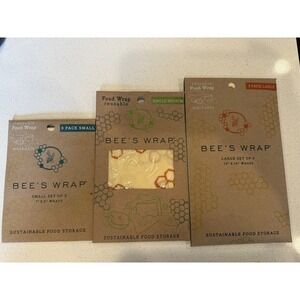 3 packs Bee's Wrap Plant Based Food Wrap (one opened and missing one as shown)